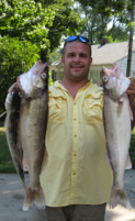 Walleye caught trolling with DownDay Charters Lake Erie Muchigan.  Walleye weight's 7 1/2 lbs, 5 1/2 lbs, 3 lbs.  cought mid august 