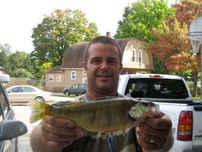13 inch perch caught on fishing charter with DownDay Charters, Lake Erie Monroe, Michigan